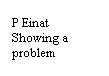 Text Box: P Einat Showing a problem